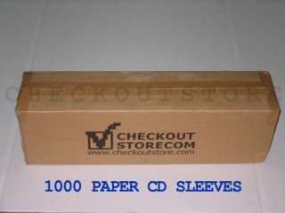 100 Paper CD Sleeves (No Window & Flap)  