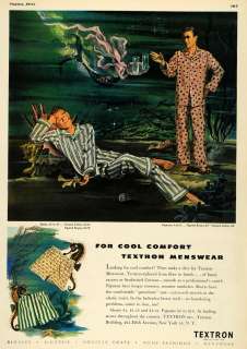 1947 Ad Men Clothing Mermaid Sea Sleep Comfort Pajamas   ORIGINAL 