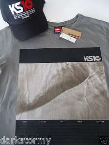 BNWT Quiksilver Pro Kelly Slater Contested Surf Tee & Stretch Fit 