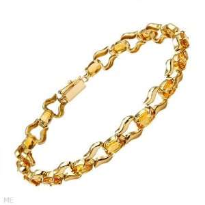    CleverEves 5.25.Ctw Citrine 14K Gold Bracelet CleverEve Jewelry
