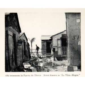   Alegre Street Puerto Rico Island   Original Halftone Print Home
