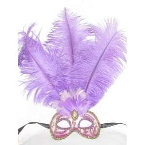  Purple Music Ciuffo Pergamena Feather Venetian Masquerade 