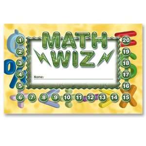  Math Wiz Incentive Punch Cards 36/pkg Toys & Games