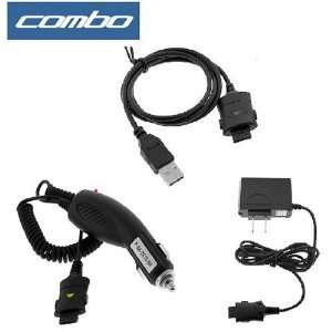  USB Data Cable + Car Charger + Home Charger for Samsung 