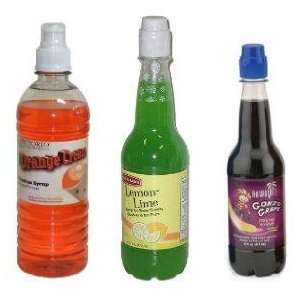 Slushie Express Syrups  Nostalic Flavors  3 Pack  Grocery 