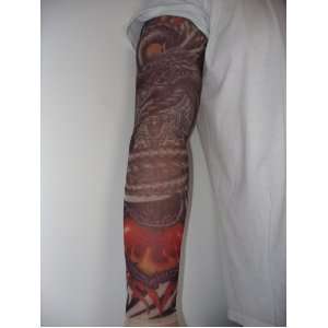 Fake Tattoo Sleeve   Dragon + Barbed Wire T20: Toys 