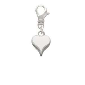  Small Long White Heart Clip On Charm: Arts, Crafts 