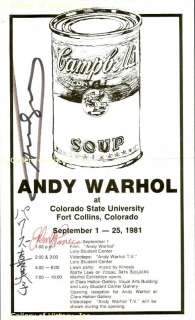 ANDY WARHOL   ADVERTISEMENT SIGNED CIRCA 1981  