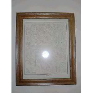  1896 Framed George CRAM Arizona Map