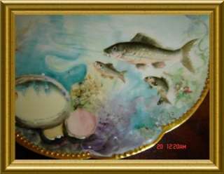 ANTIQUE LIMOGES Haviland,AK, Porcelain Fish Set 20 Pcs.  
