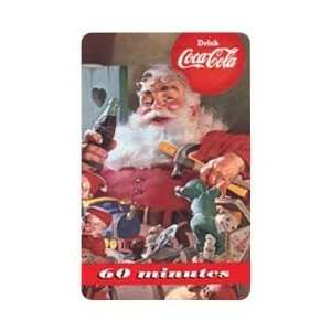 Coca Cola Collectible Phone Card 60m Coca Cola 1995 Santa With Coke 