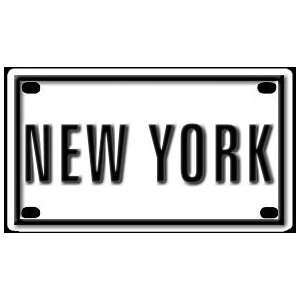  New York 2 1/4 X 4 Aluminum Die cut Sign Arts, Crafts & Sewing