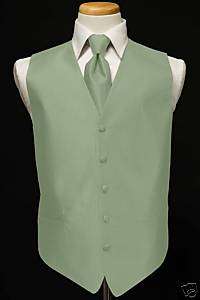 Tuxedo Vest & Tie   Herringbone   Mint  
