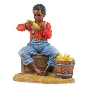  Shucking Corn   Collectible Figurine Statue Sculpture 