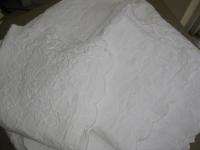 Columbine Cody White Matelasse king size bed spread coverlet two 
