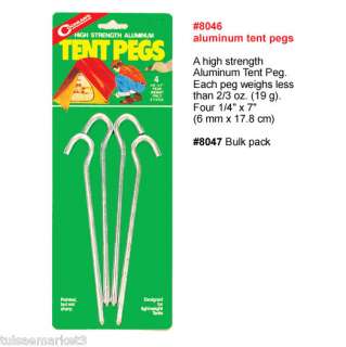 Coghlans Coghlans Aluminum Tent Stakes Pegs Set of 4  