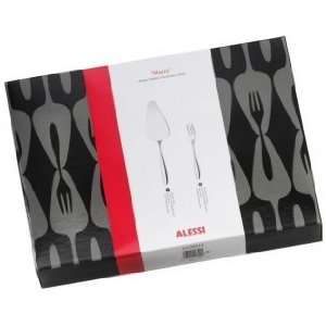  Alessi Nuovo Milano Cake Server and 12 Pastry Forks Set 