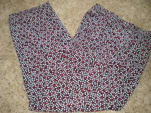 COLDWATER CREEK Rayon PANTS L Hearts LARGE Comfort  