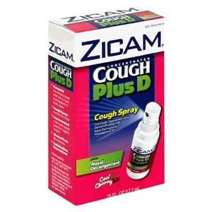 Zicam Cough Plus D Cough Spray, Plus Nasal Decongestant, Cool Cherry 