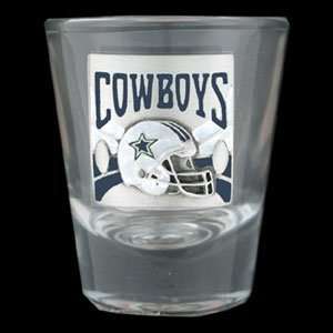  Dallas Cowboys   Round NFL Shot Glass: Sports & Outdoors