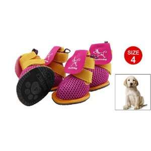   Breathable Pet Dog Shoes Protective Boots Booties Size 4