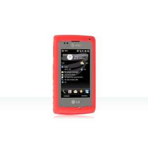  Premium LG Incite CT810 Silicone Skin Case   Red 