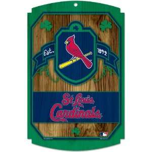    St. Louis Cardinals Shamrock 11x17 Wood Sign