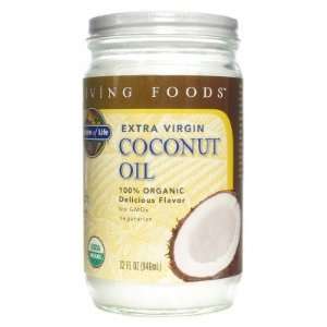  Living Foods, Coconut Oil, Extra Virgin, 32oz: Health & Personal Care
