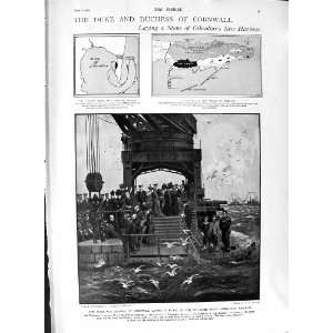  1901 DUKE CORNWALL GIBRALTAR HARBOUR UNIVERSITY BOAT