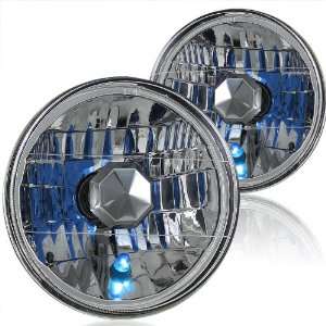  7 Round Chrome Housing Diamond Cut Headlights Automotive