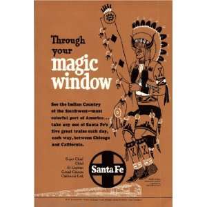   1958 Santa Fe Through your magic window Vintage Ad