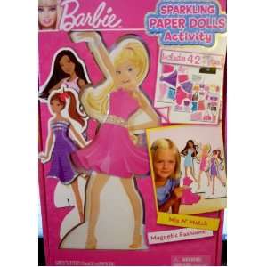  Barbie Sparkling Paper Dolls Activity   3 dolls   42 