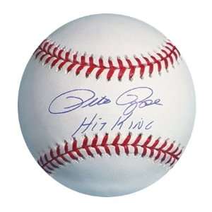 Pete Rose Hit King Reds Autographed Baseball:  Sports 