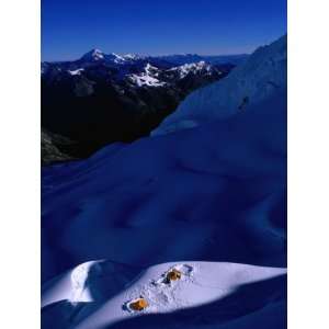  Camp Site on Glacier Below Nevado Alpamayo, Cordillera Blanca 