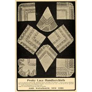  1903 Ad John Wanamaker Stores Lace Handkerchiefs Fabric 
