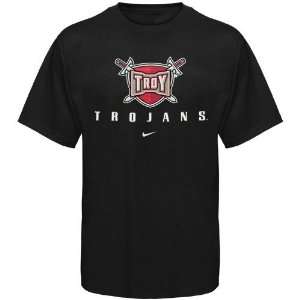  Nike Troy University Trojans Black Basic Logo T shirt 