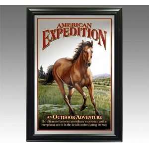    510 American Mustang Decorative Wildlife Wall Mirror