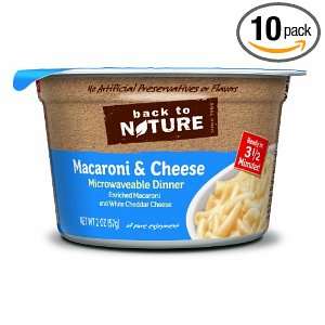 Back To Nature Micro Mac & Cheese Dinner, 2 Ounce Microwavable Cups 