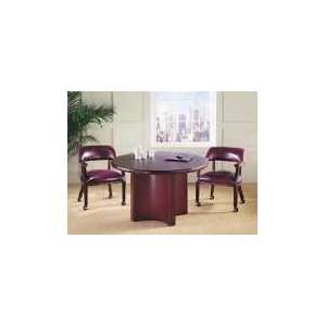  Chromcraft Wood Bullnose Round Conference Table Top, 48 