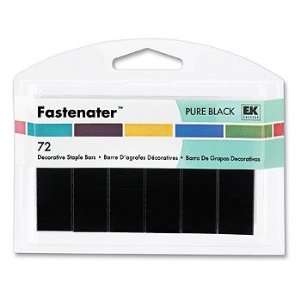 FASTENATER Decorative Embellished Staple PURE BLACK 72 Staple Pack For 