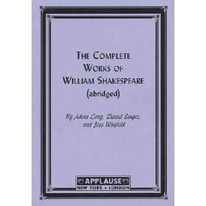   William Shakespeare Adam/ Singer, Daniel/ Winfield, Jess Long Books