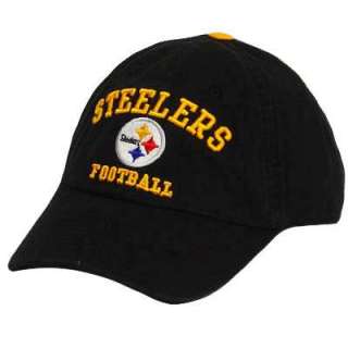 NFL PITTSBURGH STEELERS BLK YELLOW GARMENT WASH HAT CAP  