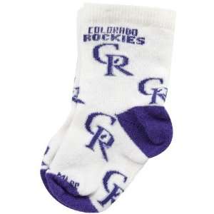  Colorado Rockies White Infant Woven Team Logo Sock: Sports 