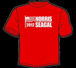 NORRIS/SEAGAL 2012 T Shirt MENS funny vintage 80s chuck  