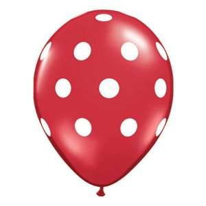  11 Big Polka Dots Red With White Ink [Toy]: Toys & Games