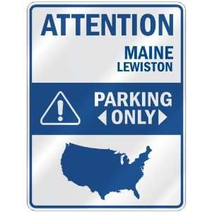   LEWISTON PARKING ONLY  PARKING SIGN USA CITY MAINE