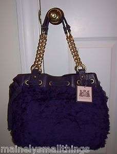 NWT Juicy Couture Luxe Chiffon Fashion Daydreamer Tote Bag PURPLE 