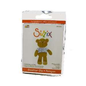  Sizzix Sizzlits Singles Die Small Teddy Bear W/Shirt: Arts 