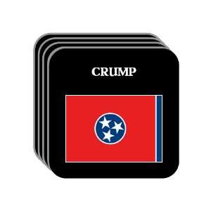 US State Flag   CRUMP, Tennessee (TN) Set of 4 Mini Mousepad Coasters
