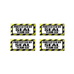 Protected by SEAL Team Six   3D Domed Set of 4 Stickers 